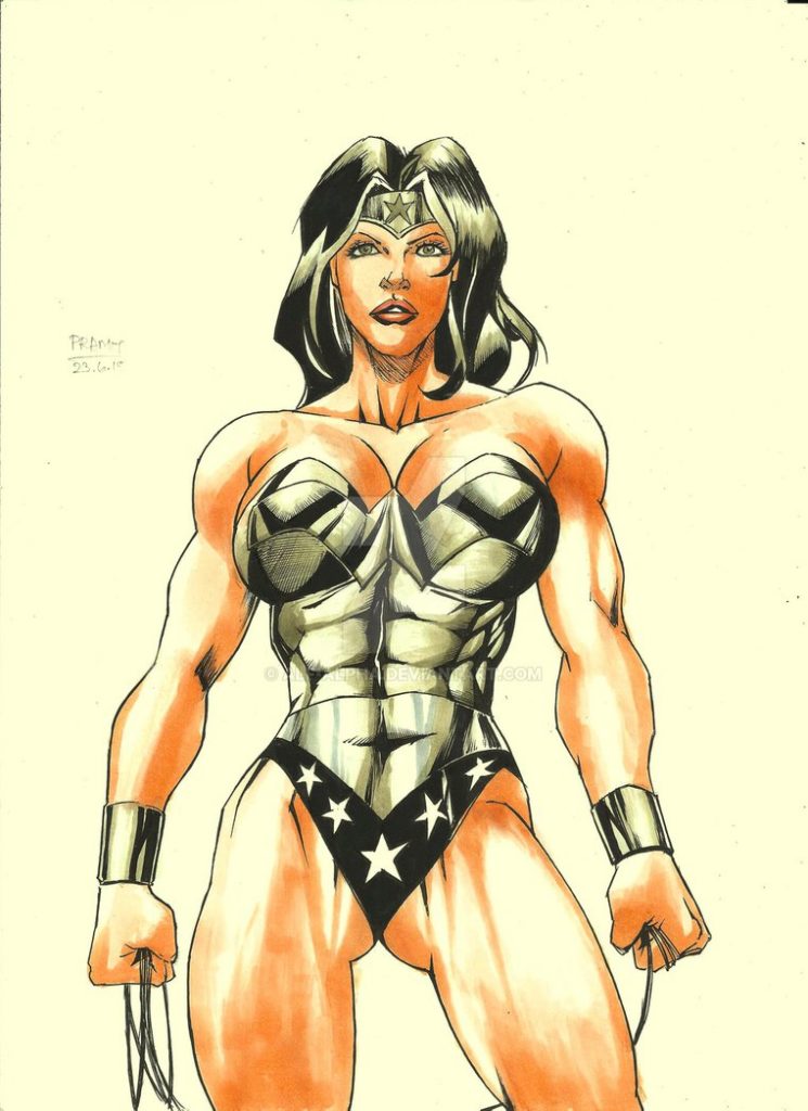 Wonder Woman colored by Pramit